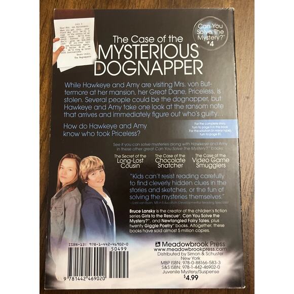 Hawkeye Collins & Amy Adams Mystery Chapter Books Juvenile Suspense Books 1-4 - Picture 9 of 12